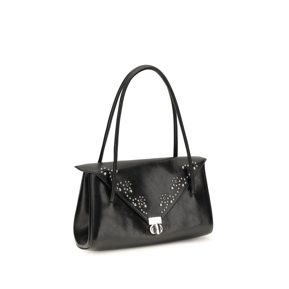 Marni Black Leather Shoulder Bag