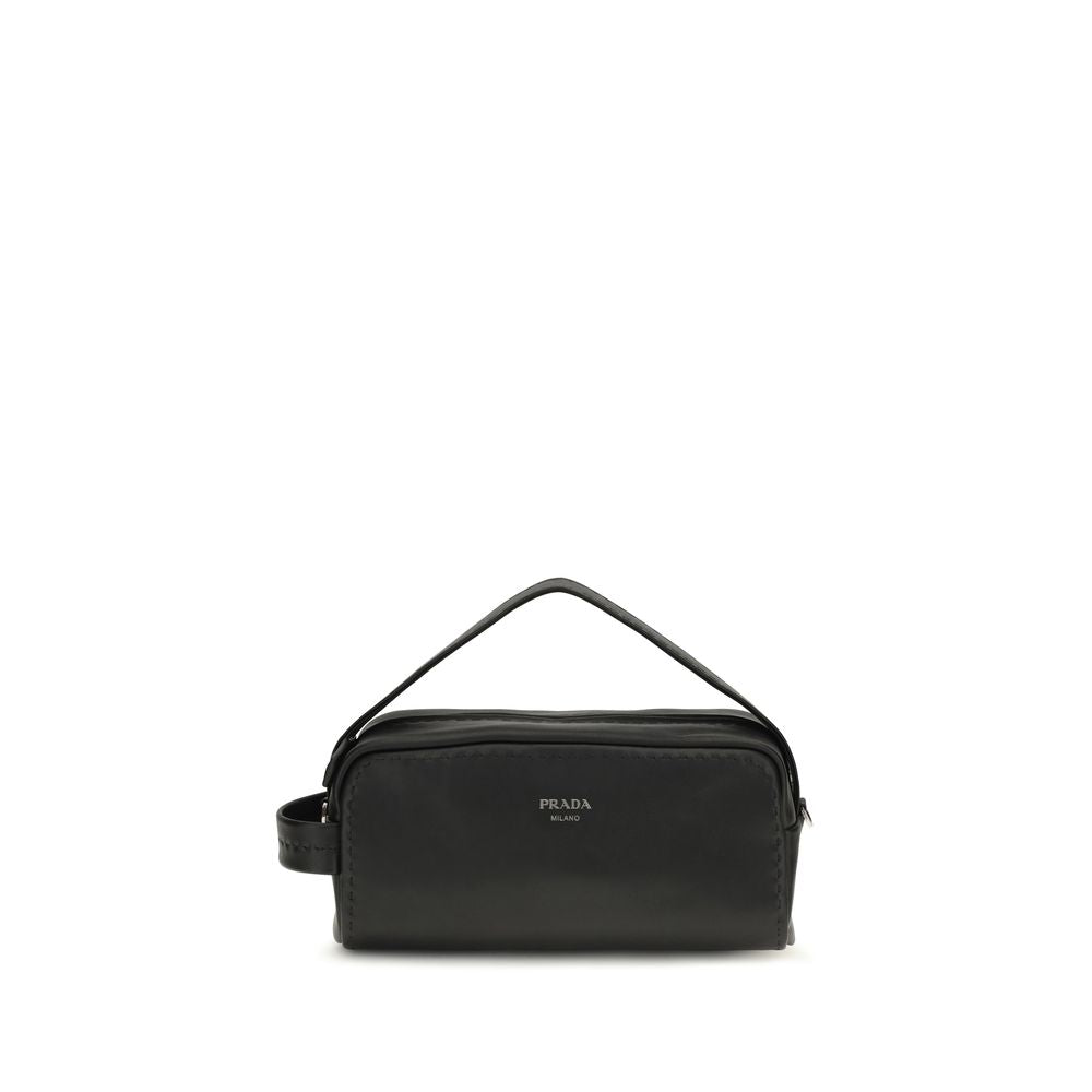 Prada Black Leather Shoulder Bag