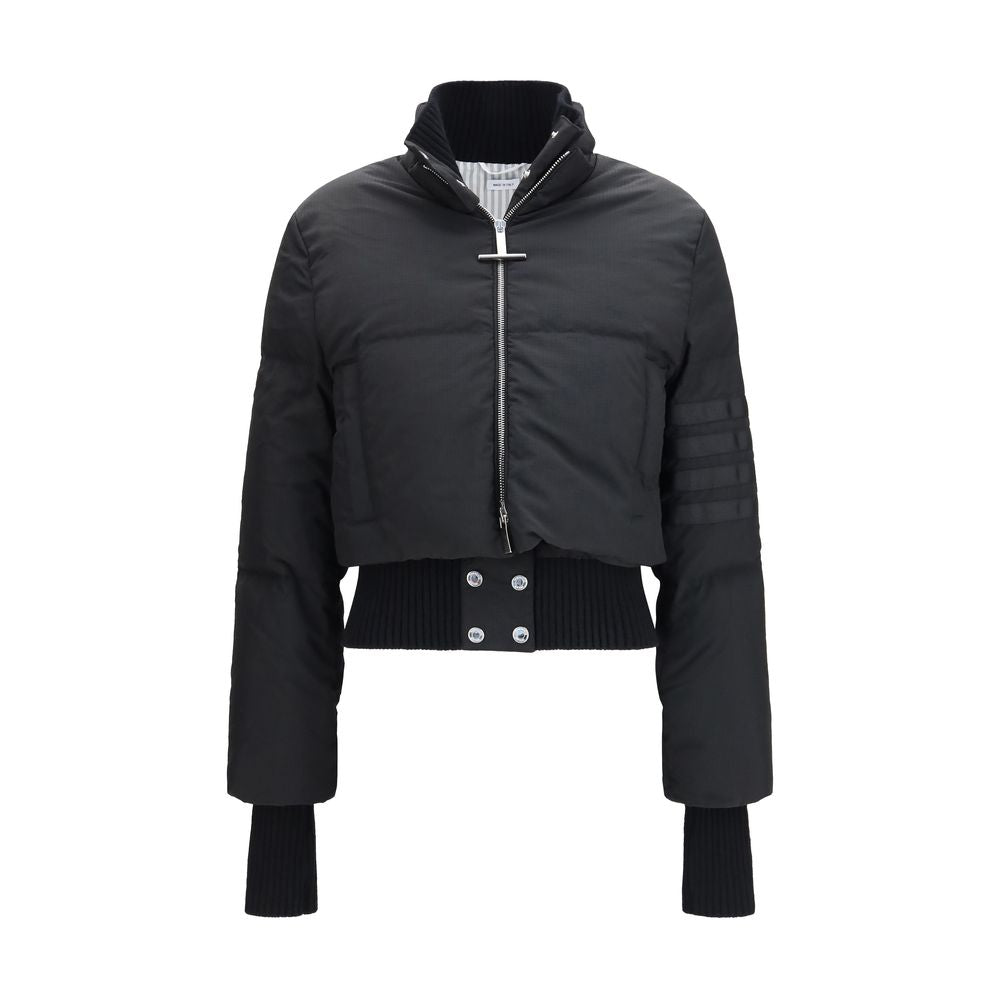 Thom Browne Black Polyamide Full-Length Jacket