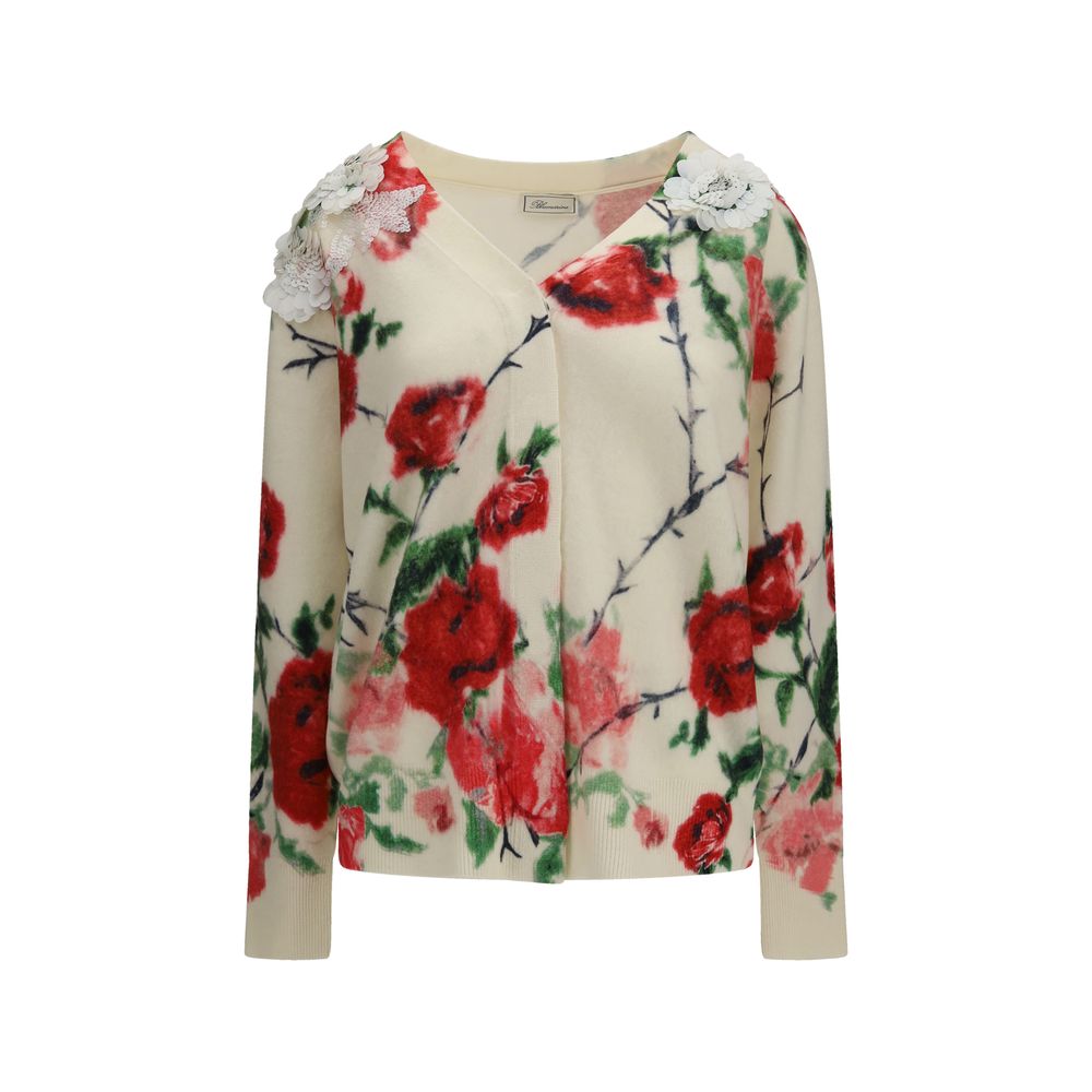 Blumarine Beige Wool Cardigan