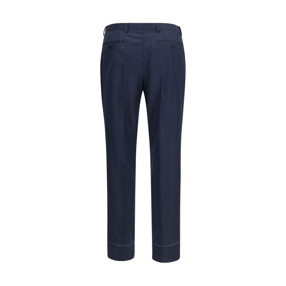 Brioni Blue Wool Casual Pants