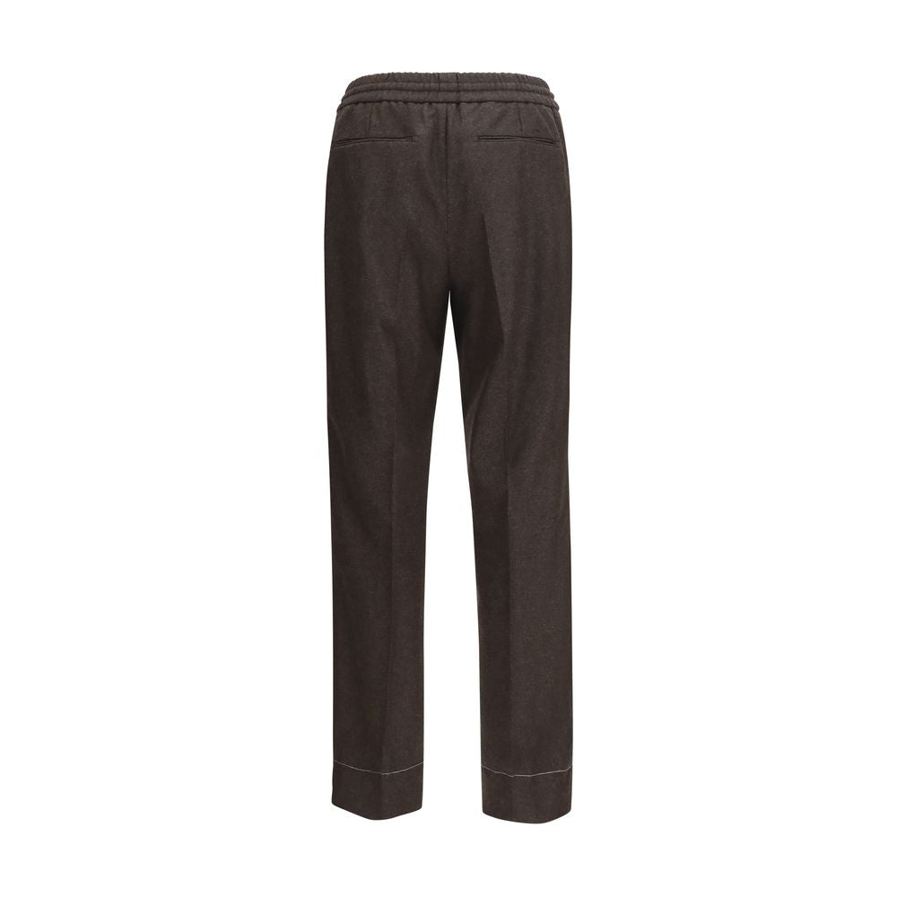 Brioni Brown Wool Casual Pants