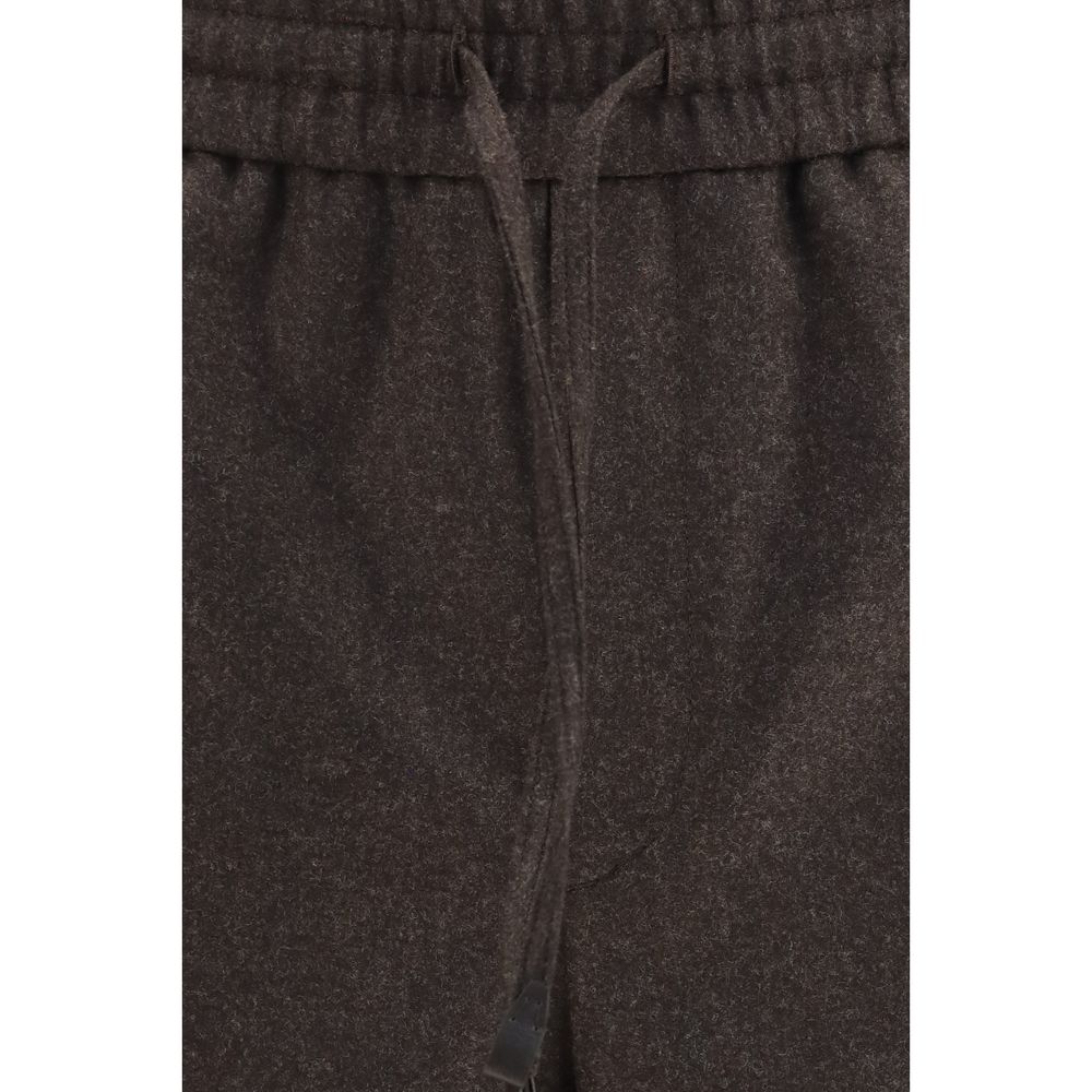 Brioni Brown Wool Casual Pants