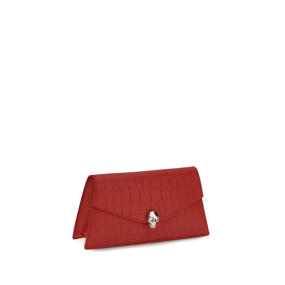 Alexander McQueen Red Leather Clutch Bag
