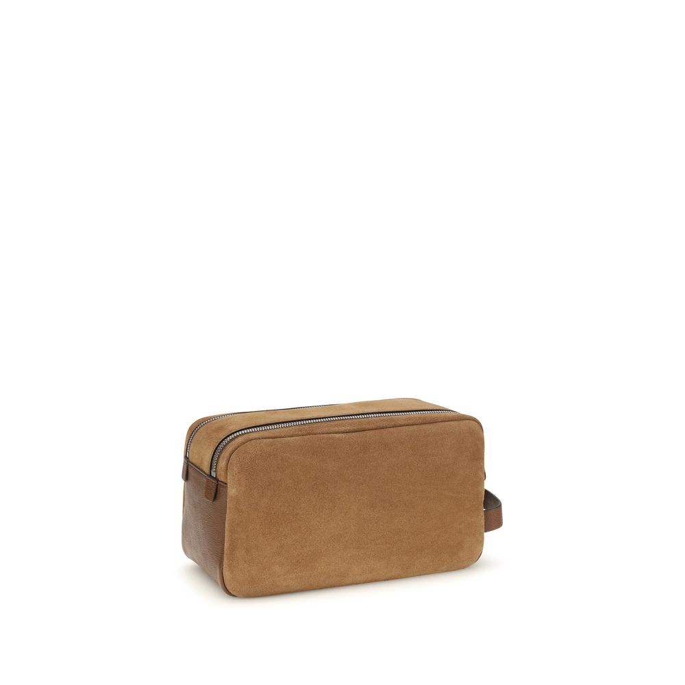 Brunello Cucinelli Beige Suede Leather Accessories