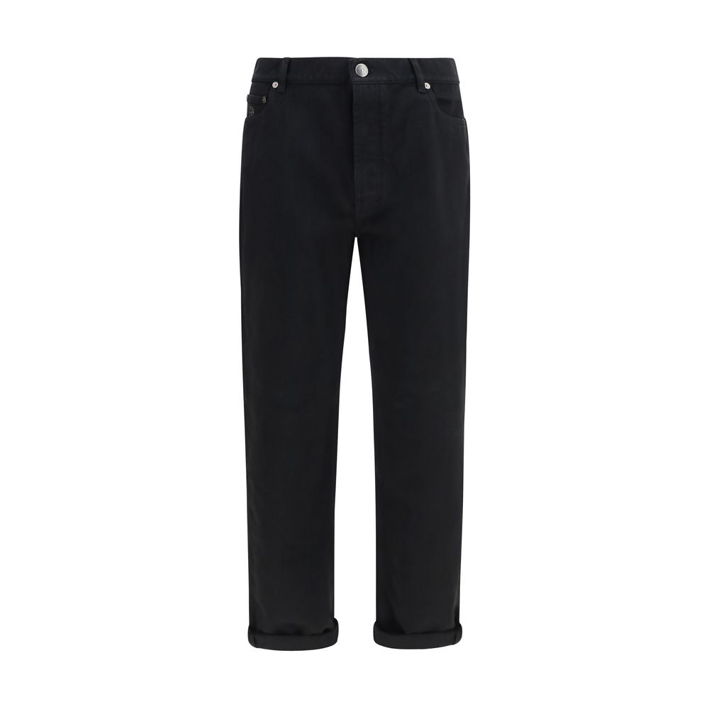 Brunello Cucinelli Black Cotton High-Waisted Jean