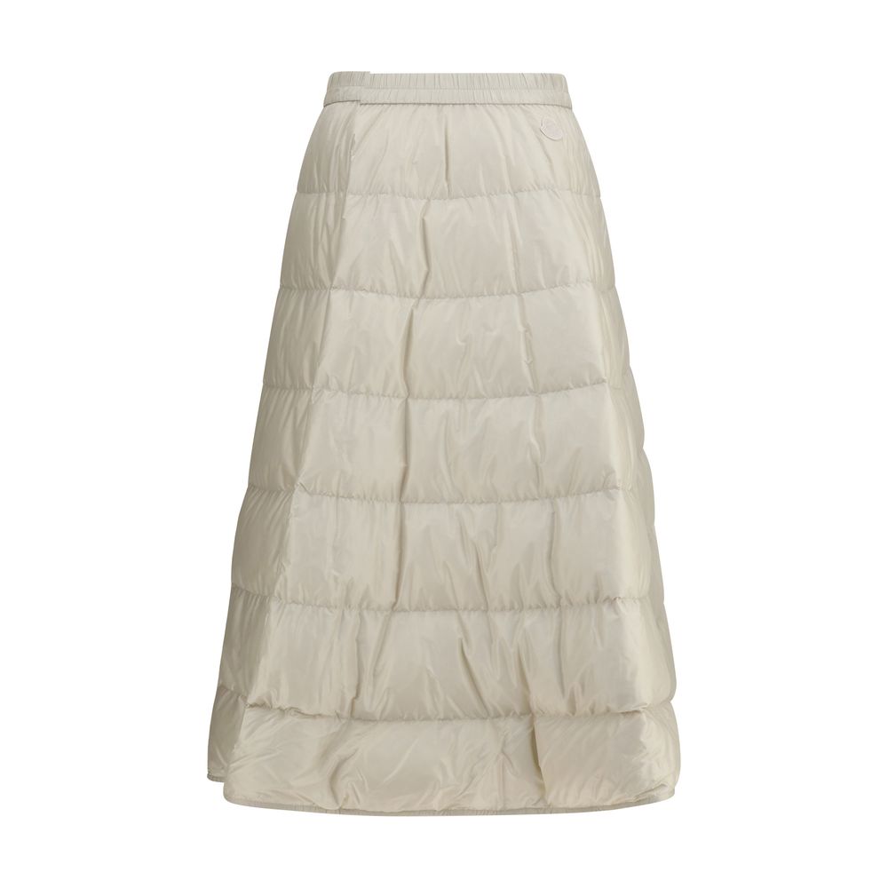 Moncler Beige Nylon Midi Skirt