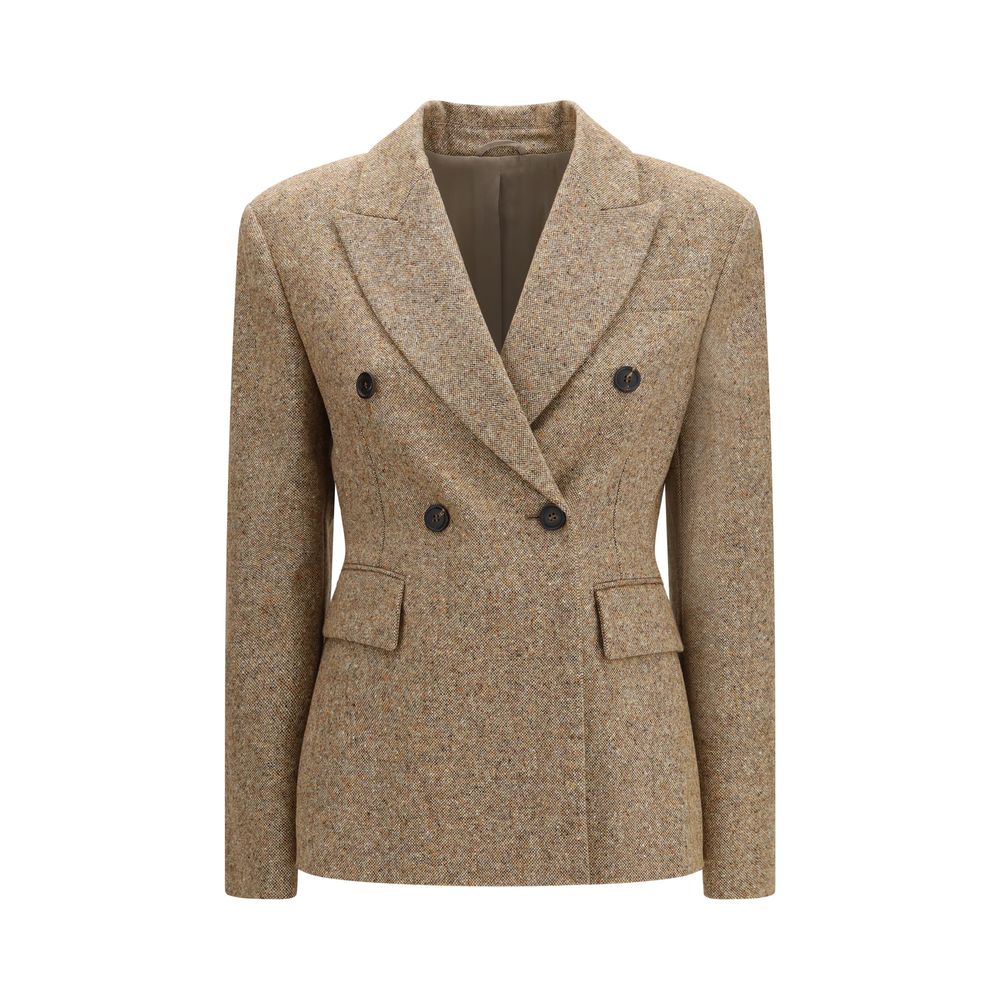 Brunello Cucinelli Beige Wool Full-Length Jacket
