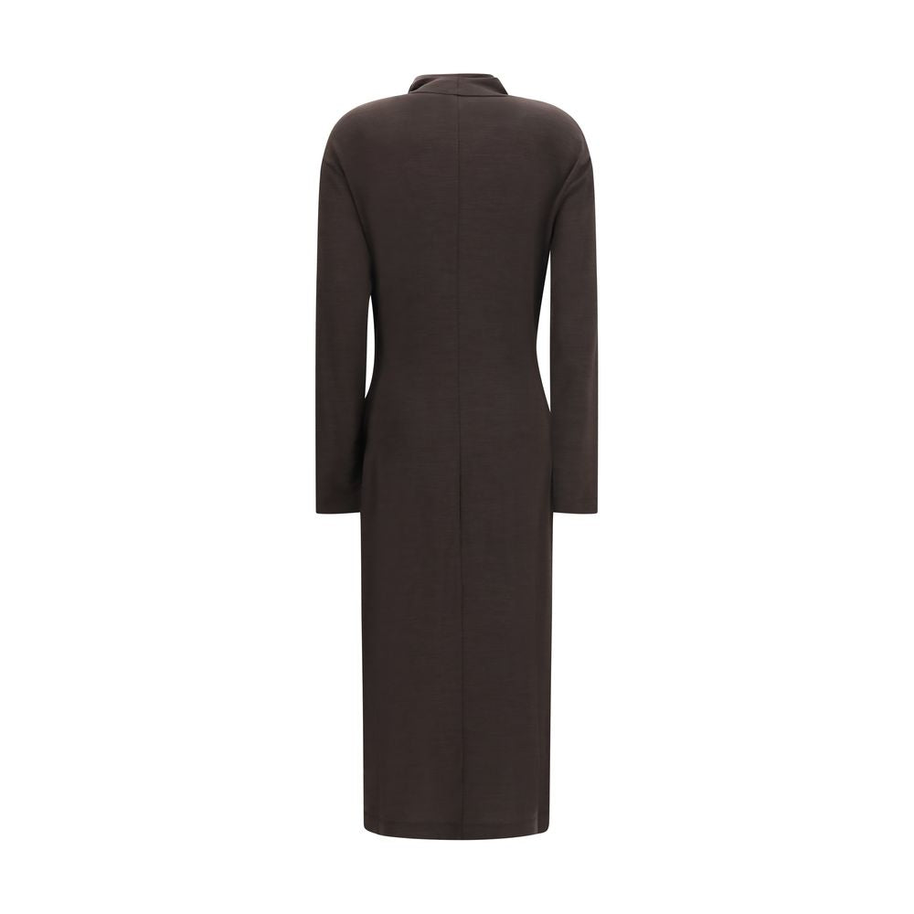 Brunello Cucinelli Brown Wool Casual Dress