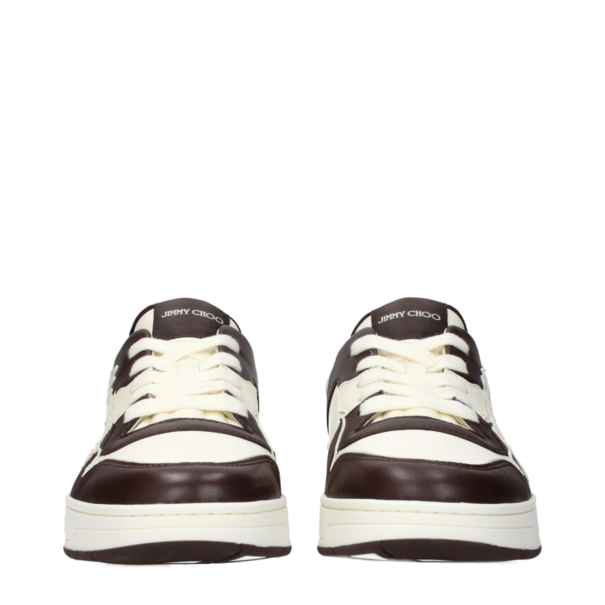 Jimmy Choo Beige Leather Low Top Sneakers