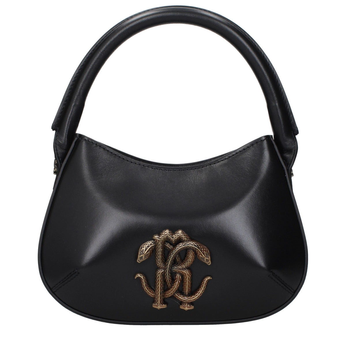 Roberto Cavalli Black Leather Handbag