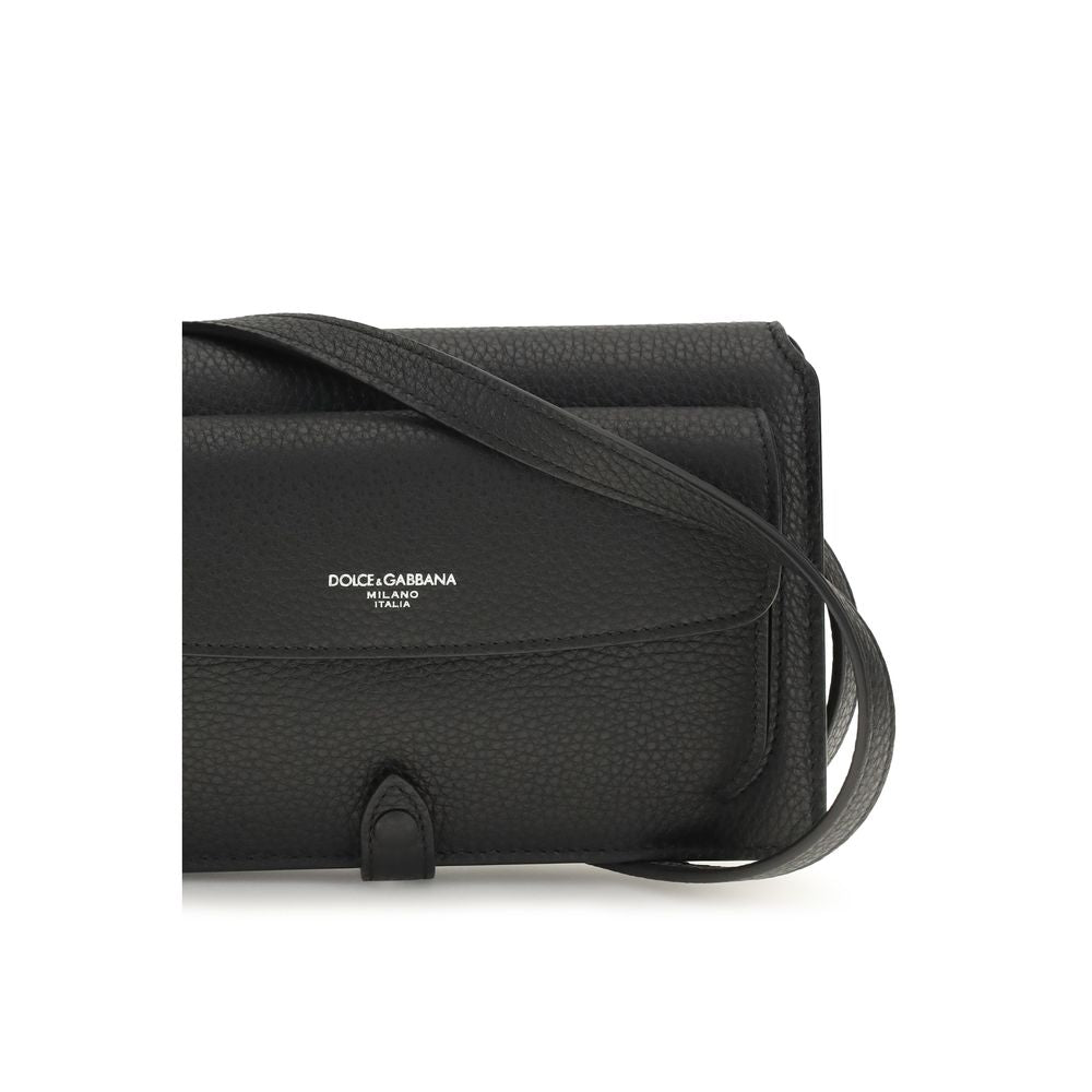 Dolce & Gabbana Black Leather Shoulder Bag
