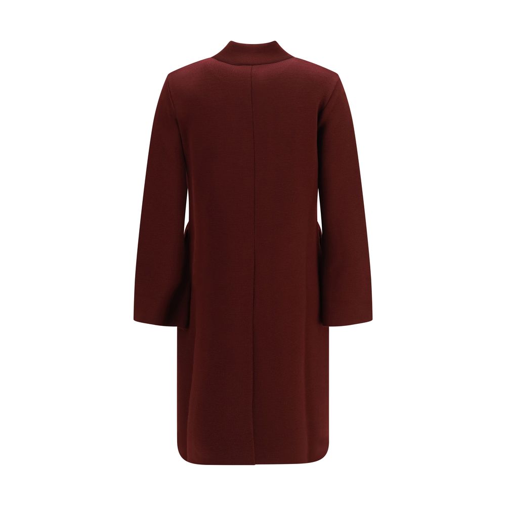 Ella Bordeaux Wool Coat