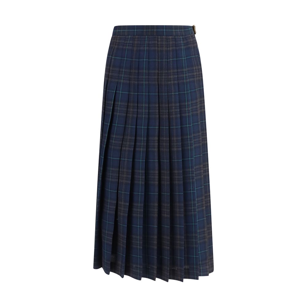 Burberry Blue Long Skirt