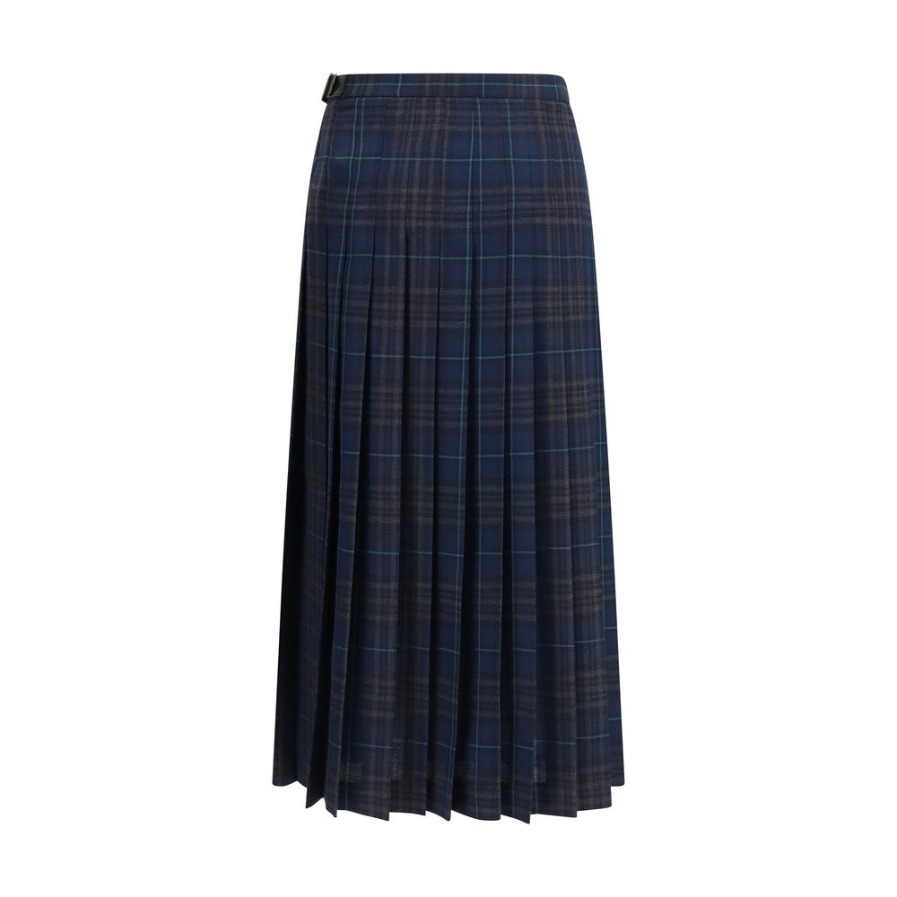 Burberry Blue Long Skirt