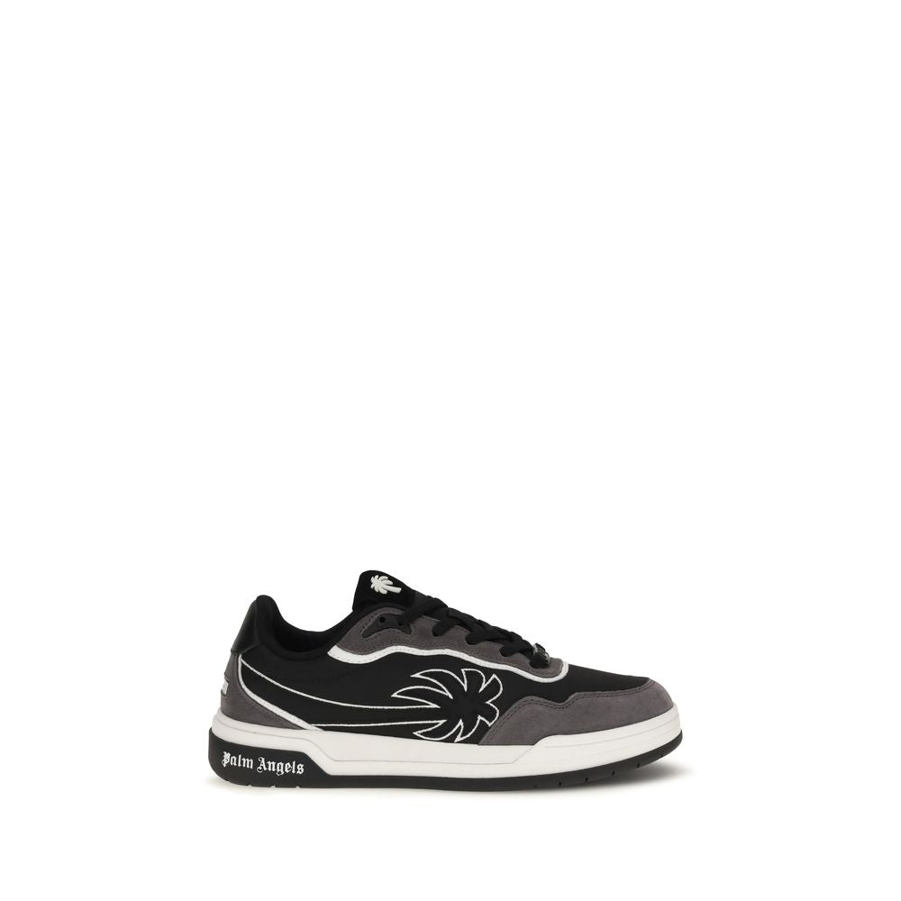 Palm Angels Black Leather Low Top Sneakers
