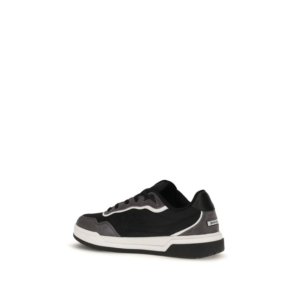 Palm Angels Black Leather Low Top Sneakers