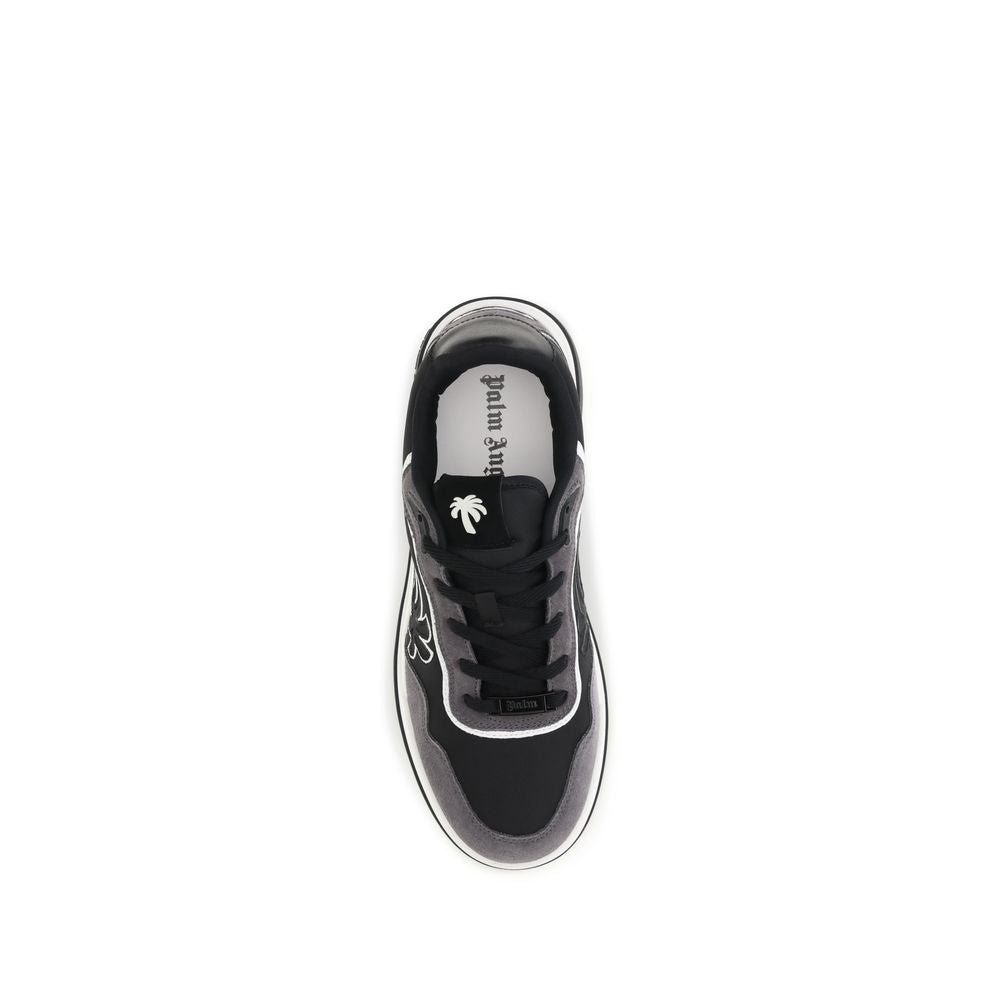 Palm Angels Black Leather Low Top Sneakers