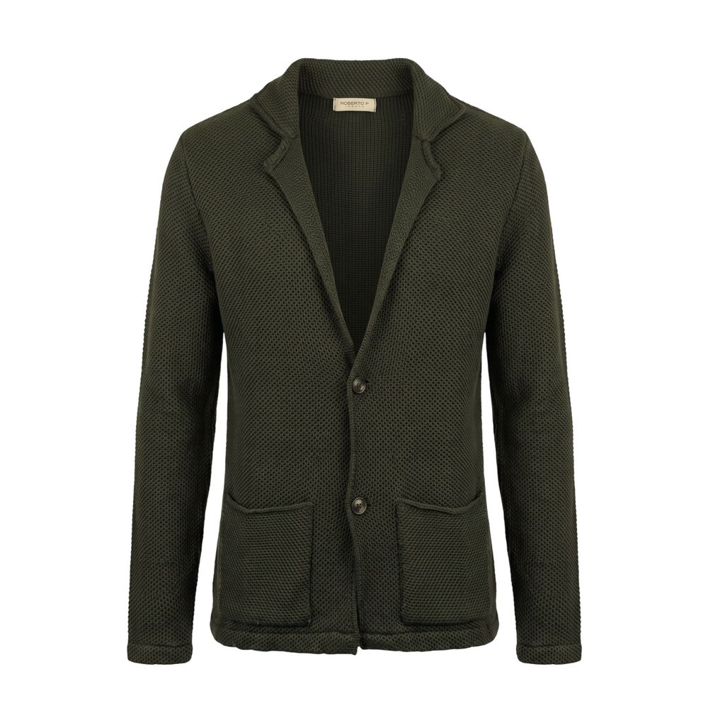 Roberto Pepe Luxury Green Wool Men's Sweater