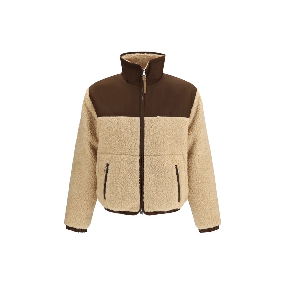 Ami Paris Beige Full-Length Jacket
