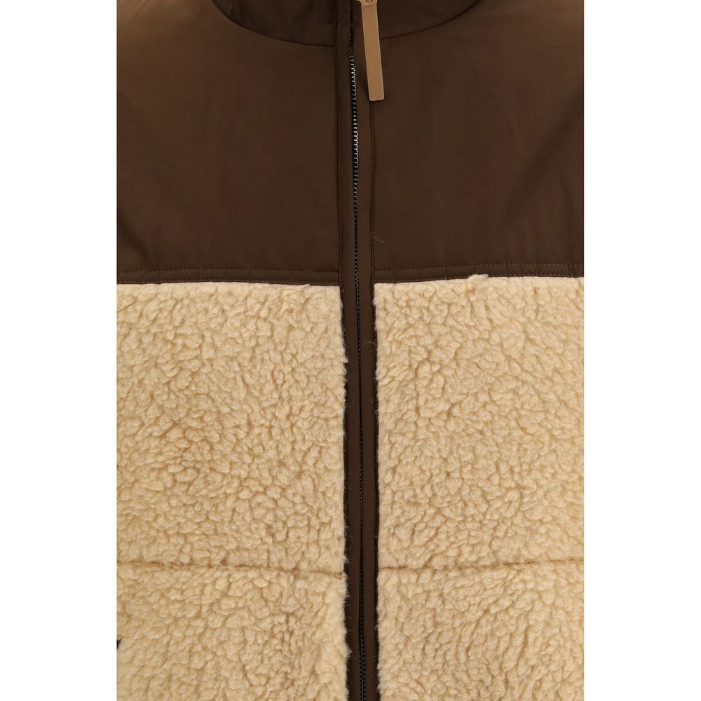 Ami Paris Beige Full-Length Jacket