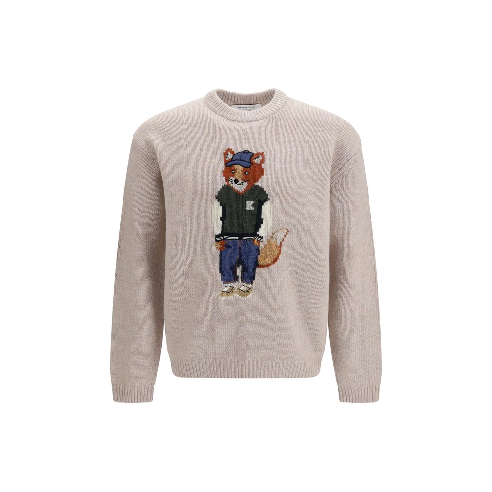Maison Kitsuné Beige Wool Sweatshirt