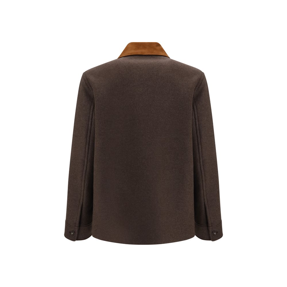 Valentino Garavani Brown Wool Full-Length Jacket