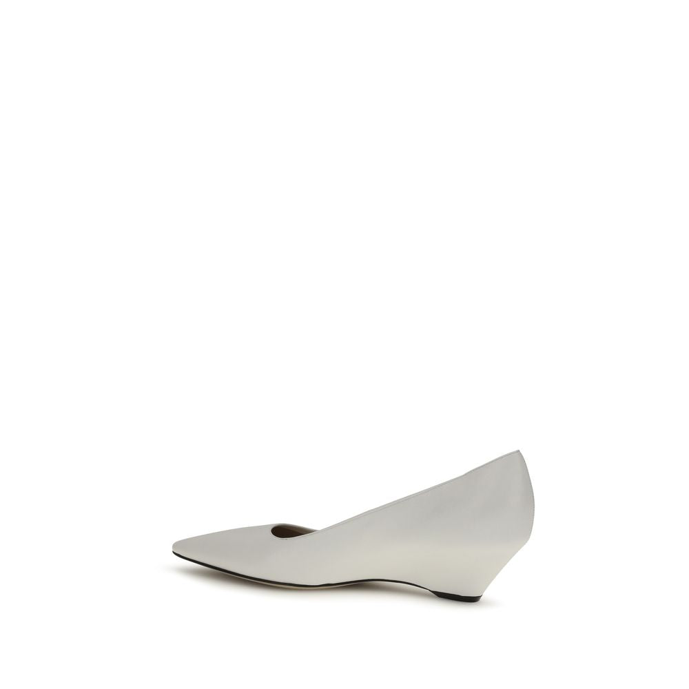 The Row White Aries Platform Pumps