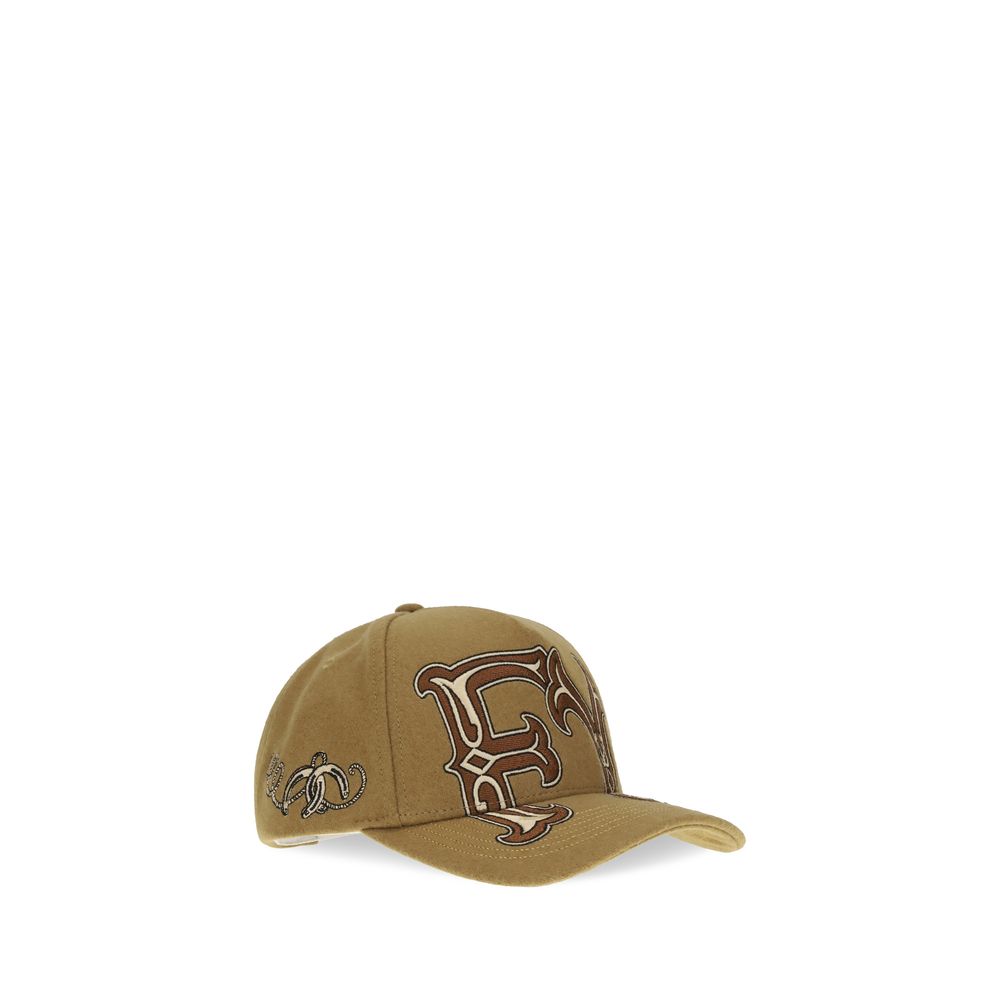 PDF Channel Brown Wool Cap (Baseball Hat)