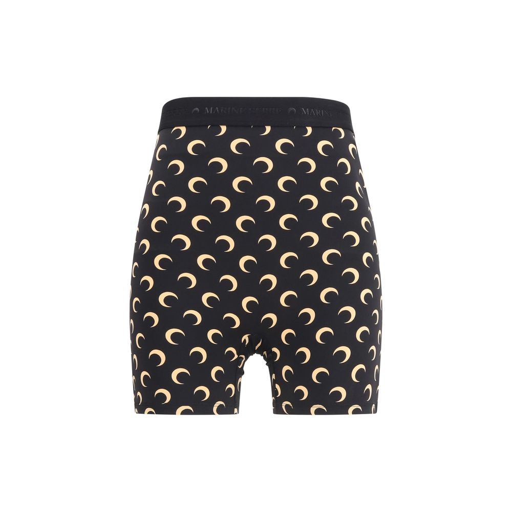 Marine Serre Black Bermuda Shorts