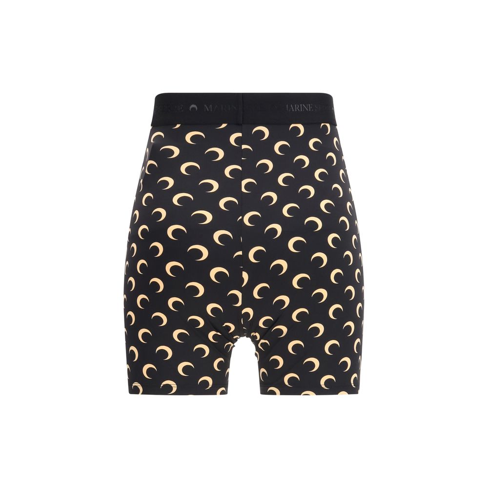 Marine Serre Black Bermuda Shorts
