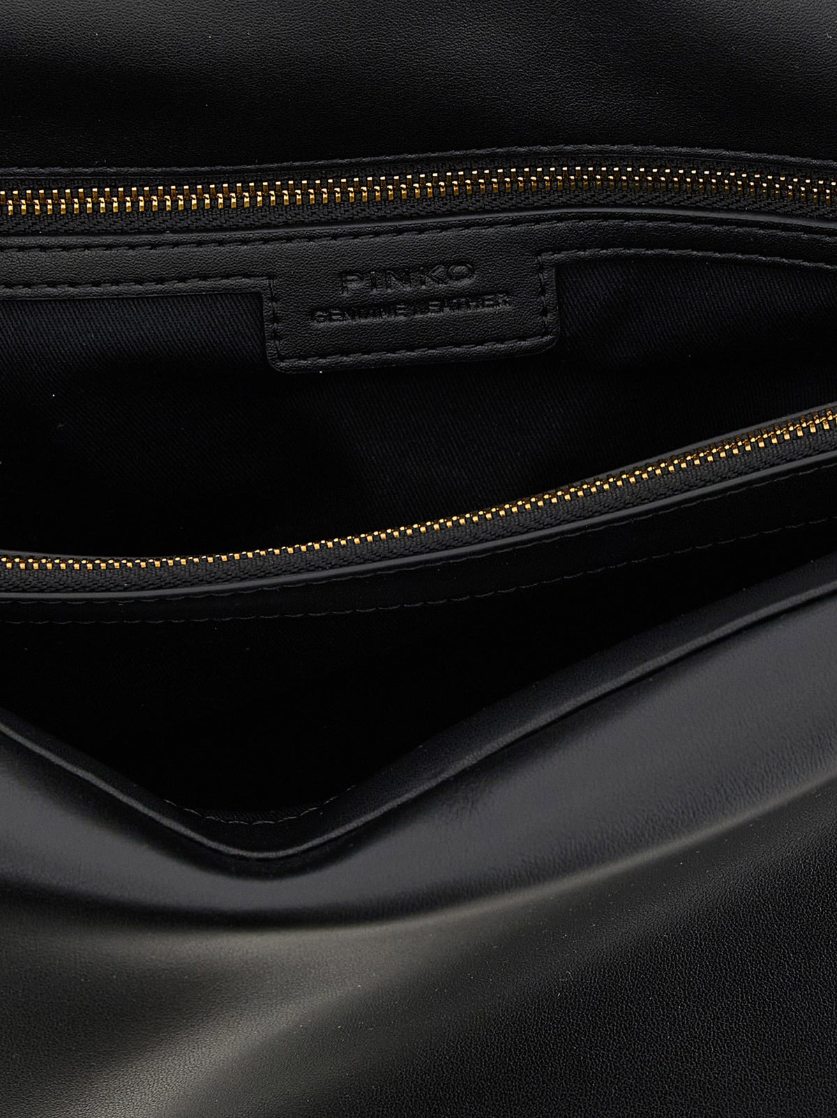 PINKO Black Leather Crossbody Bag