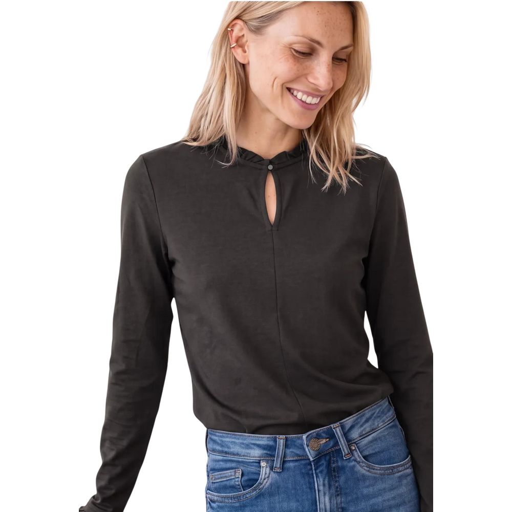Street One Brown Cotton Long Sleeve T-Shirt