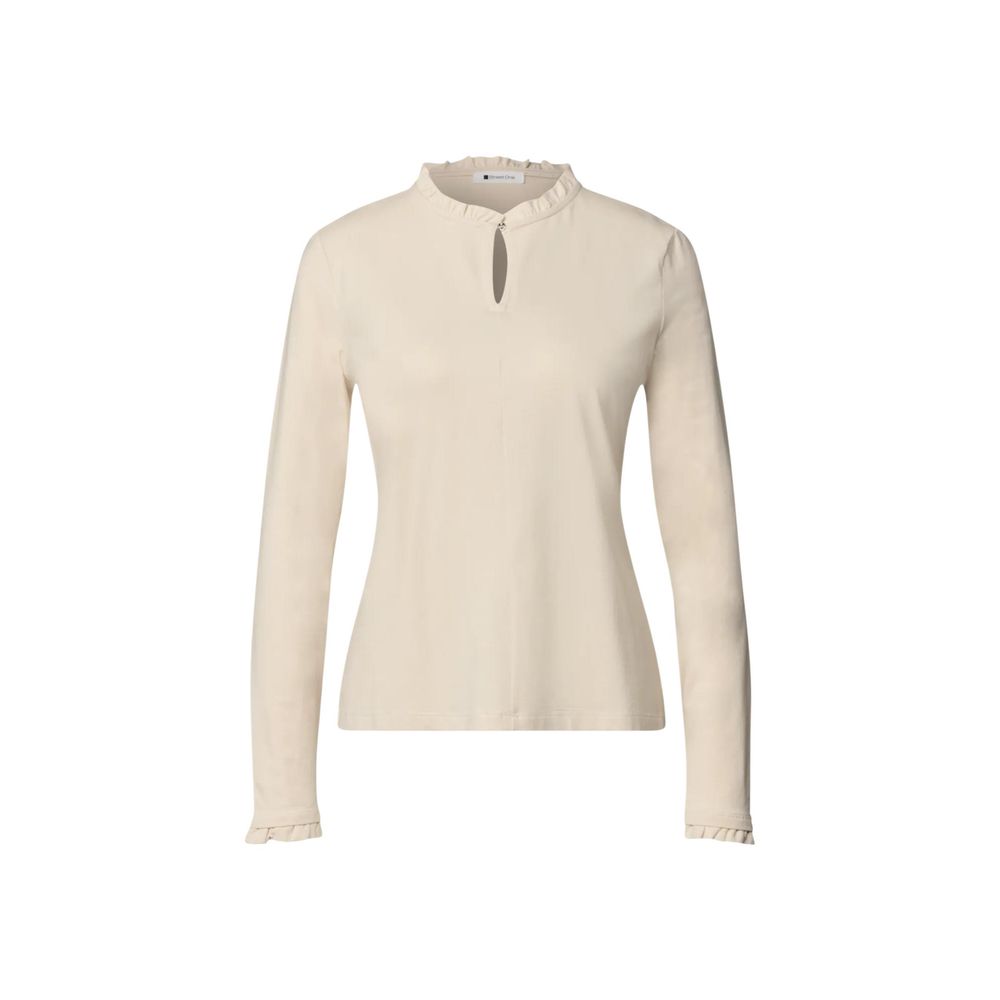 Street One Beige Cotton Long Sleeve T-Shirt