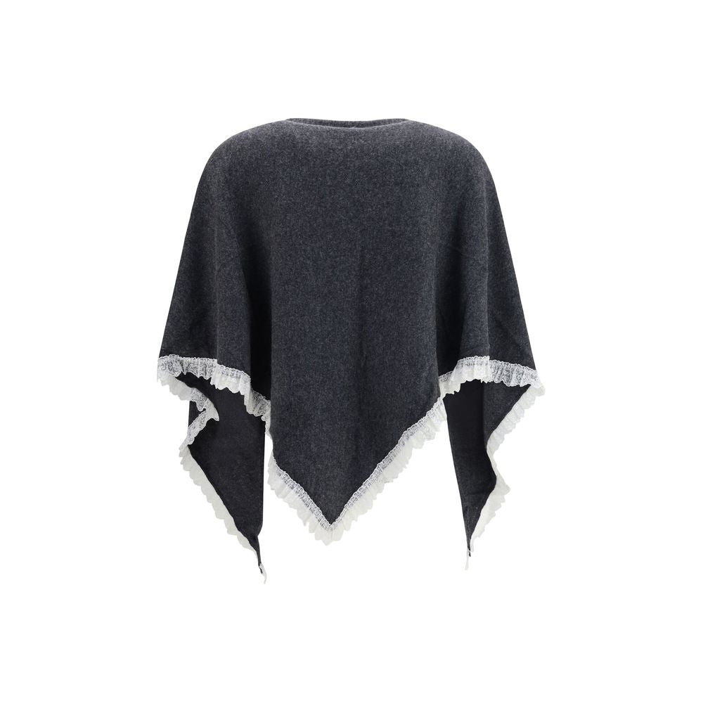 Ganni Gray Wool Scarf