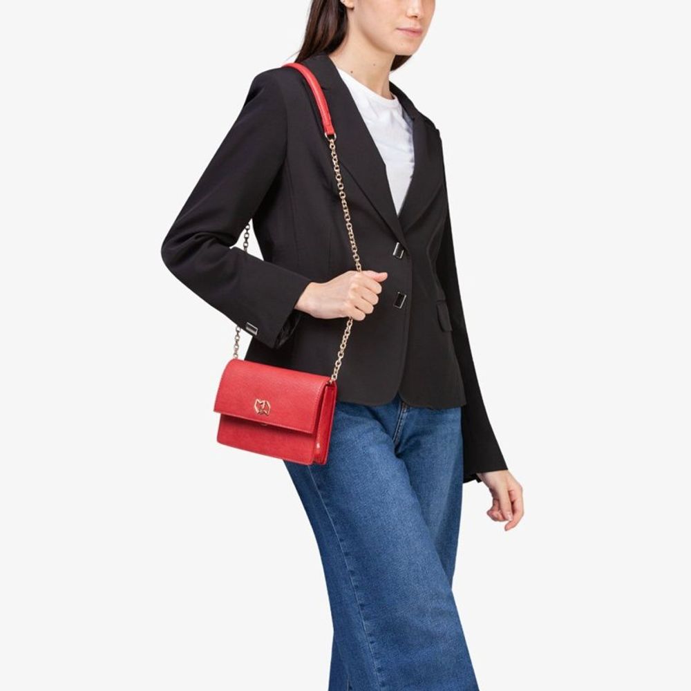 MIRIADE Red Polyethylene Crossbody Bag