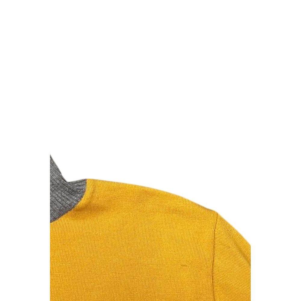 Roberto Pepe Luxury Yellow Wool Men's Sweater