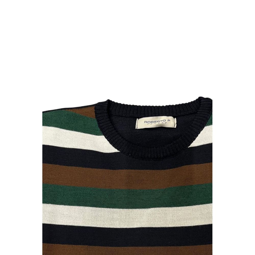 Roberto Pepe Luxury Blue Wool Men's Sweater