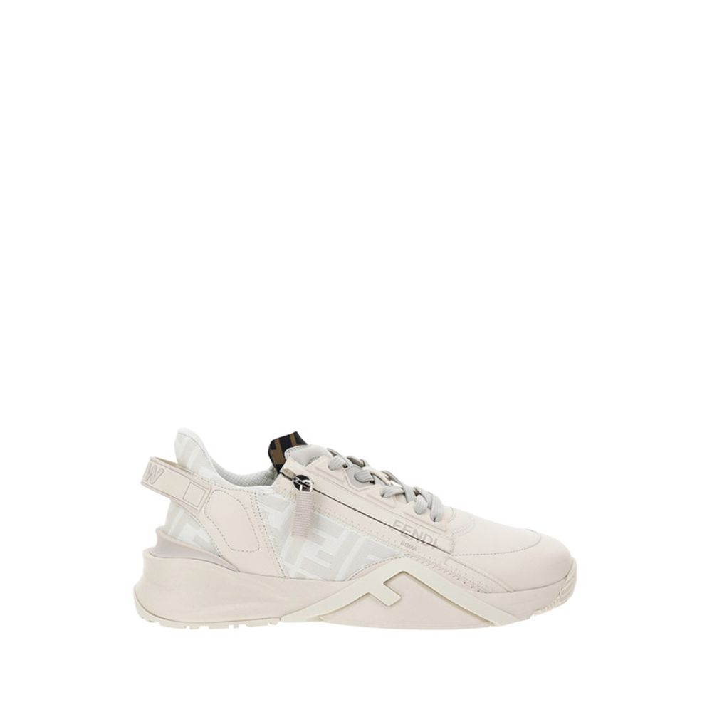 Fendi Beige Leather Athletic Sneakers