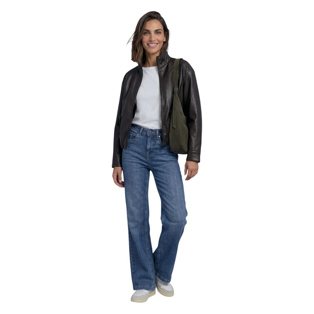 Street One Brown Faux Leather Jacket