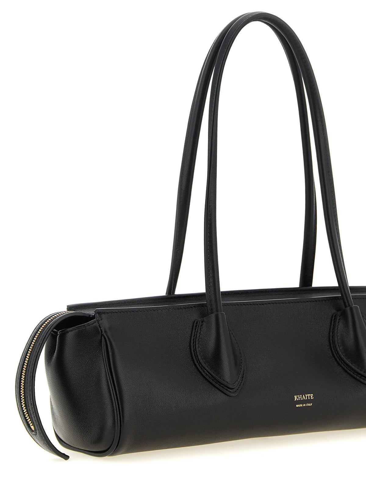 Khaite Black Leather Shoulder Bag