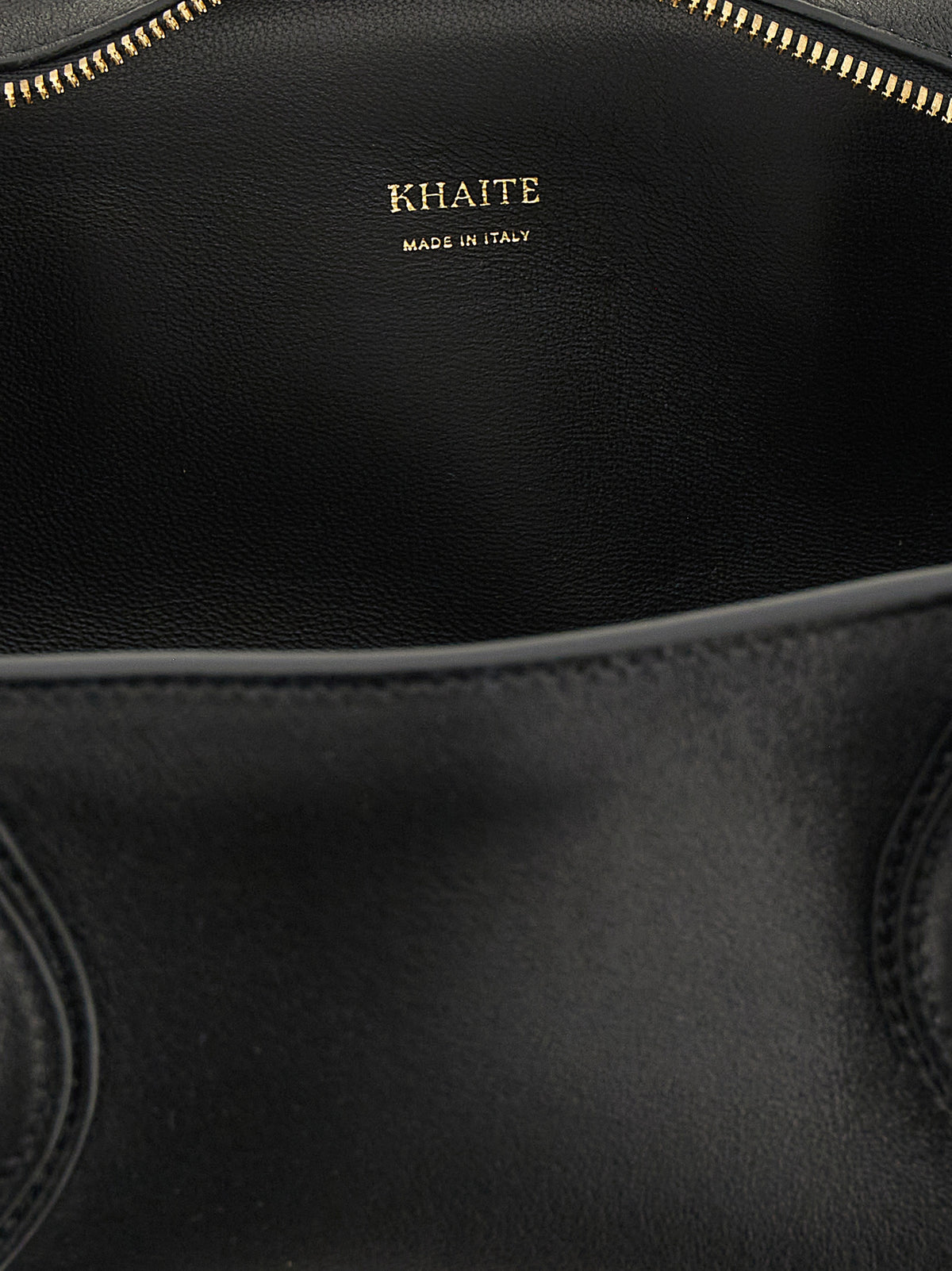 Khaite Black Leather Shoulder Bag