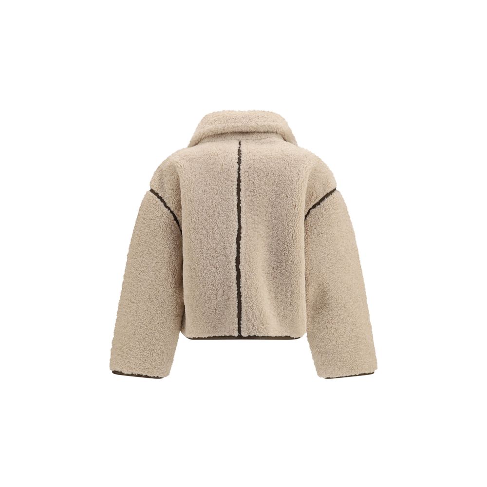 PINKO Beige Full-Length Jacket