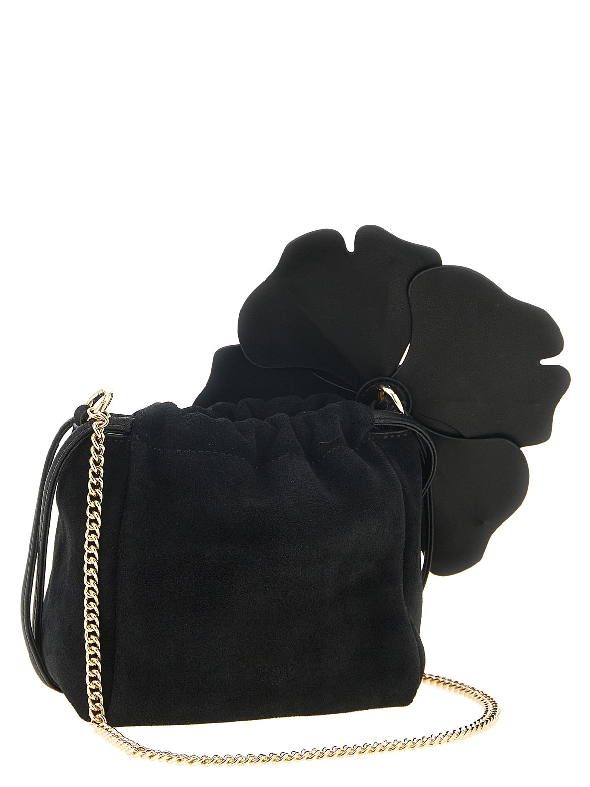 PINKO Purple Lambskin Clutch Bag