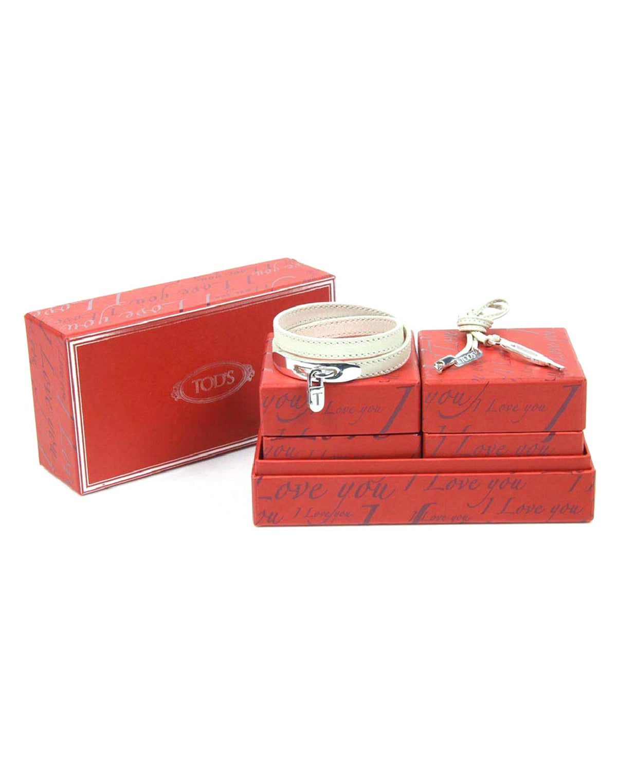 Pre-Owned Tod's White Metal Keychain