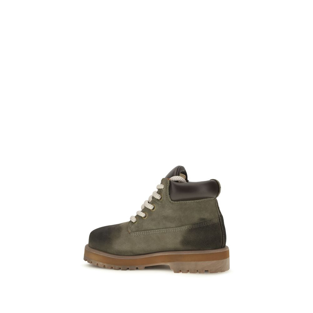 PDF Channel Bicolor Leather Lace-Up Boots