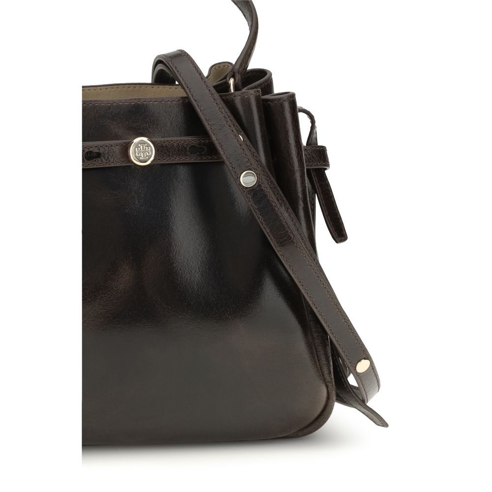 Tory Burch Brown Leather Backet Bag