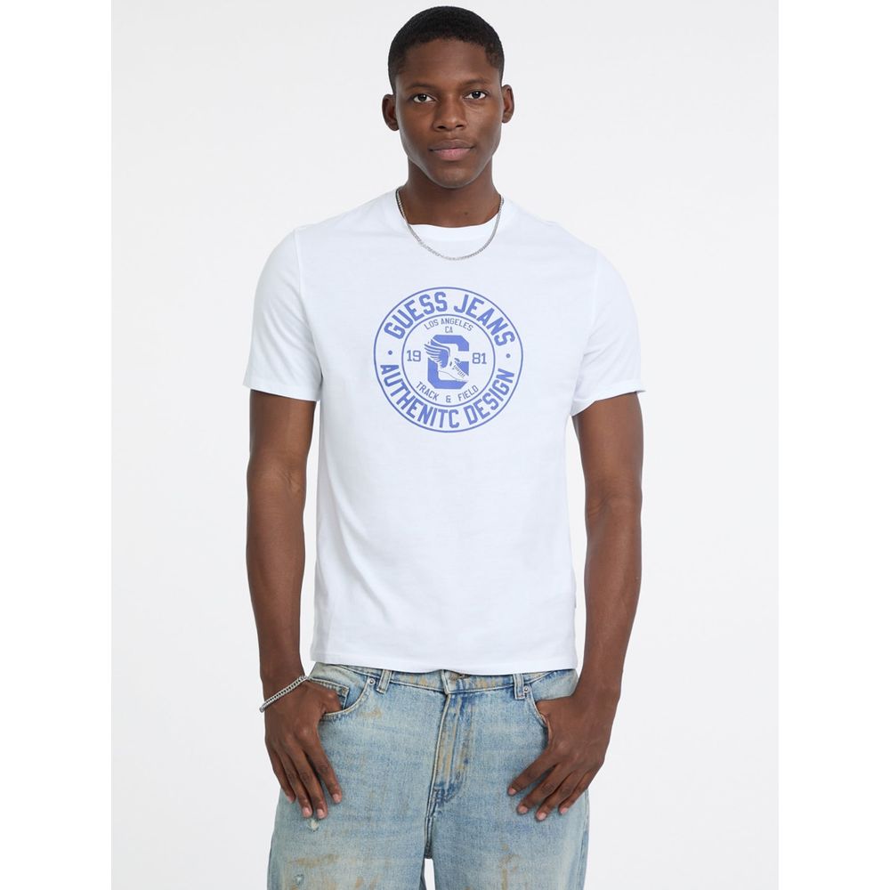 Guess Jeans White Cotton T-Shirt
