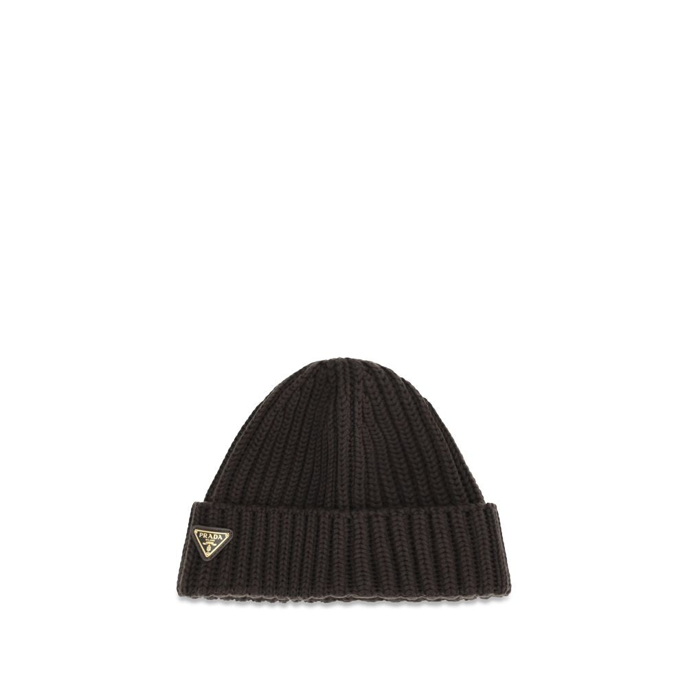 Prada Brown Wool Beanie