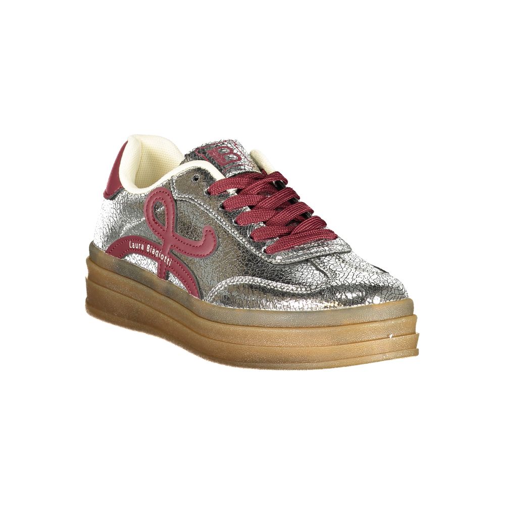Laura Biagiotti Silver Women Sneaker